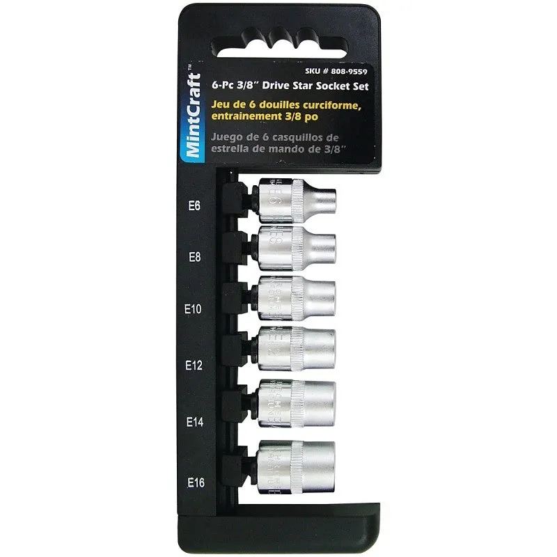 Vulcan TS1006-P Socket Set, Chrome Vanadium Steel, Chrome