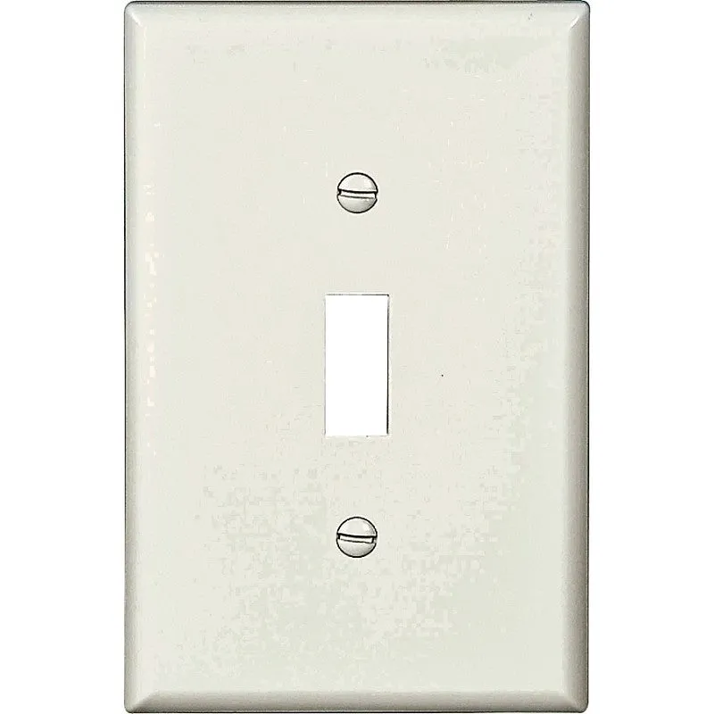 WALL PLATE 1GANG TGL MID WHITE (Pack of 25)