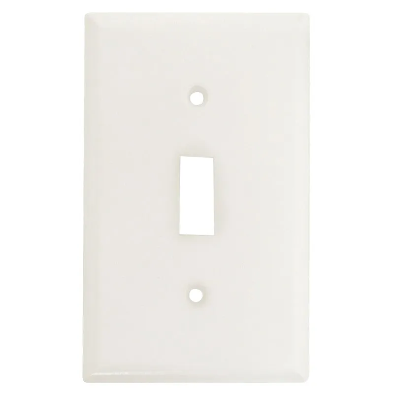 WALL PLATE TOGGLE 1GANG WHITE (Pack of 25)