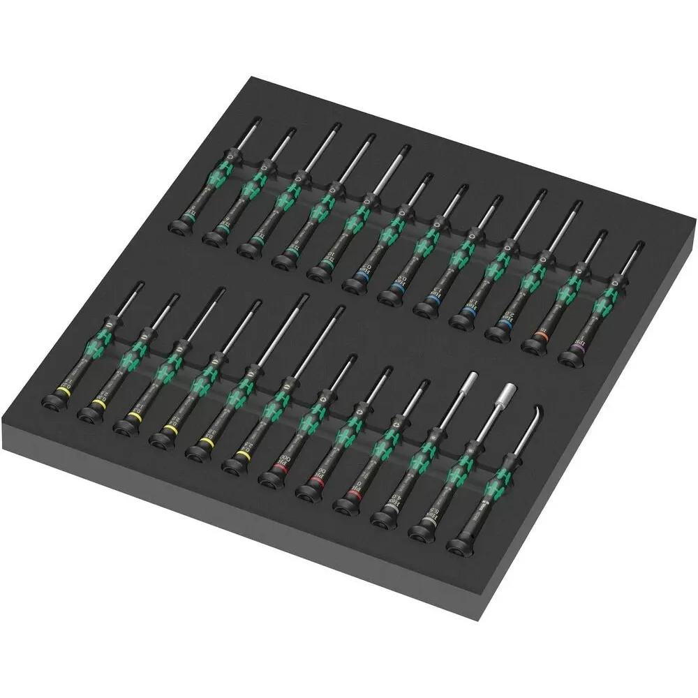 WERA 05150106001 9715 Foam insert Kraftform Micro screwdriver set 1, 24 pieces