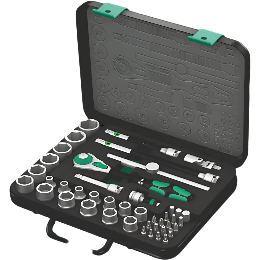 WERA 8100 SB 2 Zyklop Speed Ratchet Set, 3/8″ drive, metric, 43 pieces