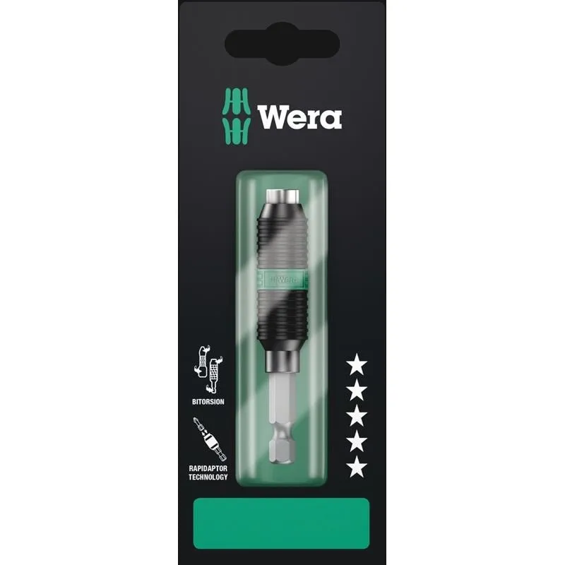 WERA 897/4 R SB Rapidaptor BiTorsion Universal Bit Holder, 1/4″ x 75 mm