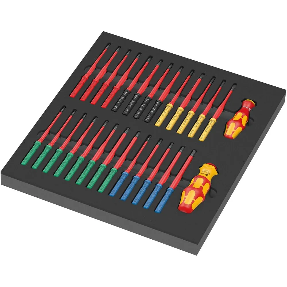 WERA 9751 Foam insert Kraftform Kompakt VDE set 1, 28 pieces