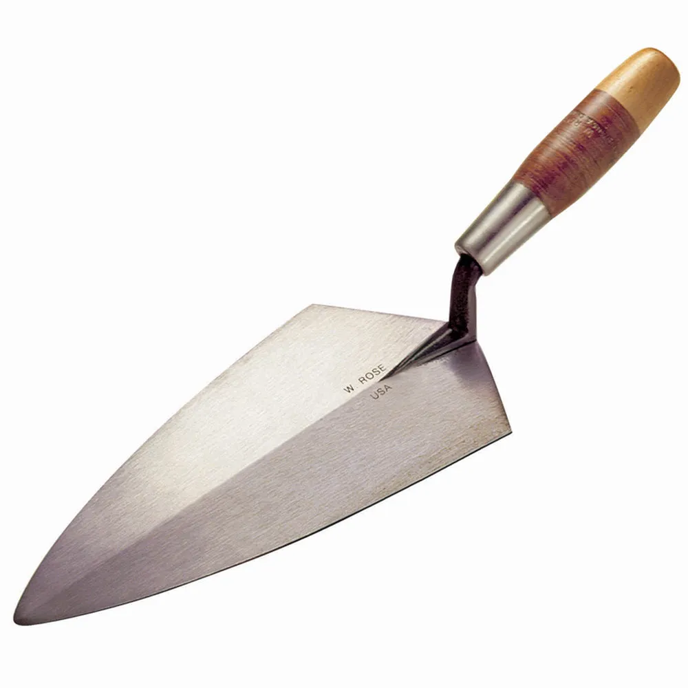 W.Rose 10” Philadelphia Brick Trowel with Leather Handle