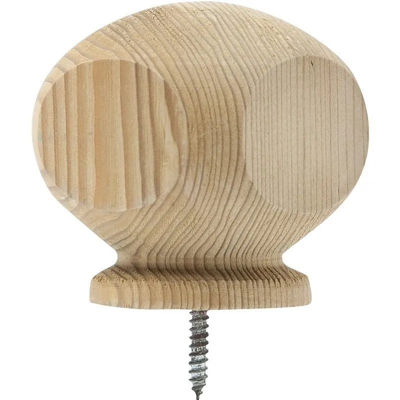Waddell 112 Post Top, 3-1/2 in Dia, 3-1/4 in H, Contemporary, Pine (Pack of 10)