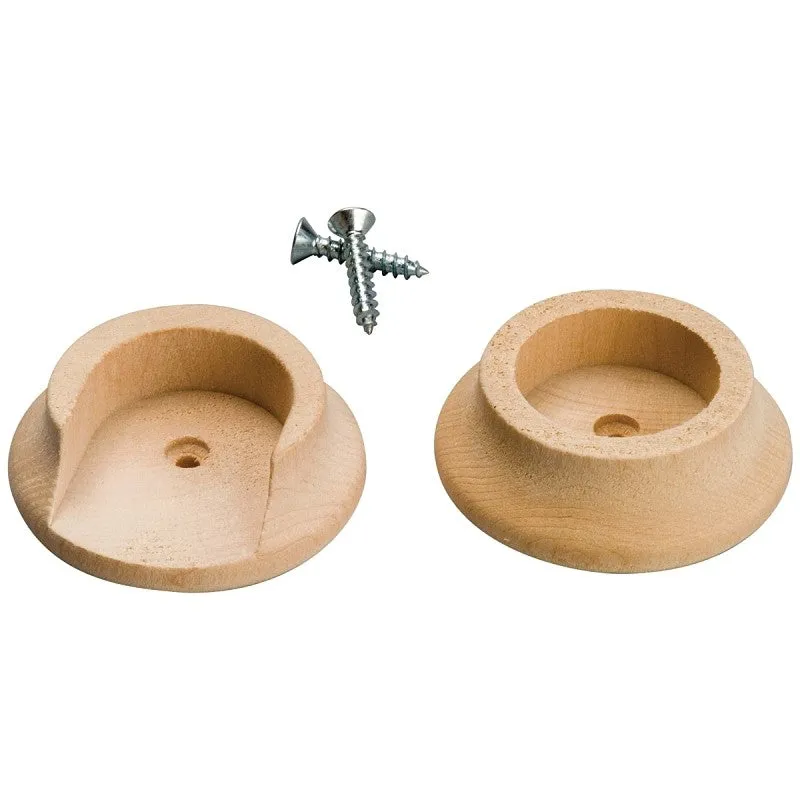 Waddell 408 Closet Pole Socket, For: 1-3/8 in Closet Pole or 1 in Pipe, Hardwood (Pack of 40)