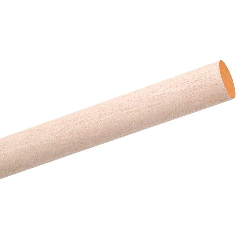 Waddell 6416UB Dowel Rod, 1 in Dia, 48 in L, Aspen Wood (Pack of 6)