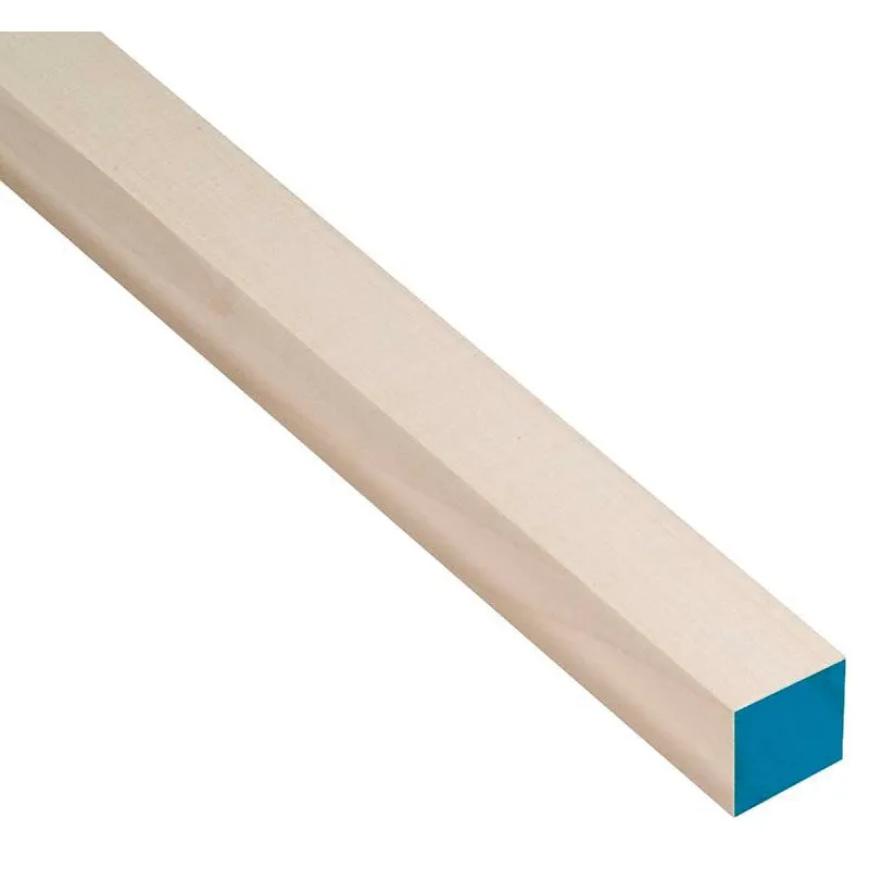 Waddell 8304UB Dowel Rod, Square, 1/4 in Dia, 36 in L, Hardwood (Pack of 25)