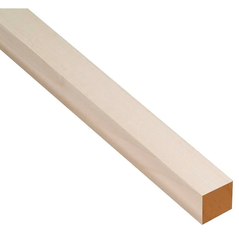 Waddell 8308UB Dowel Rod, Square, 1/2 in Dia, 36 in L, Hardwood (Pack of 16)