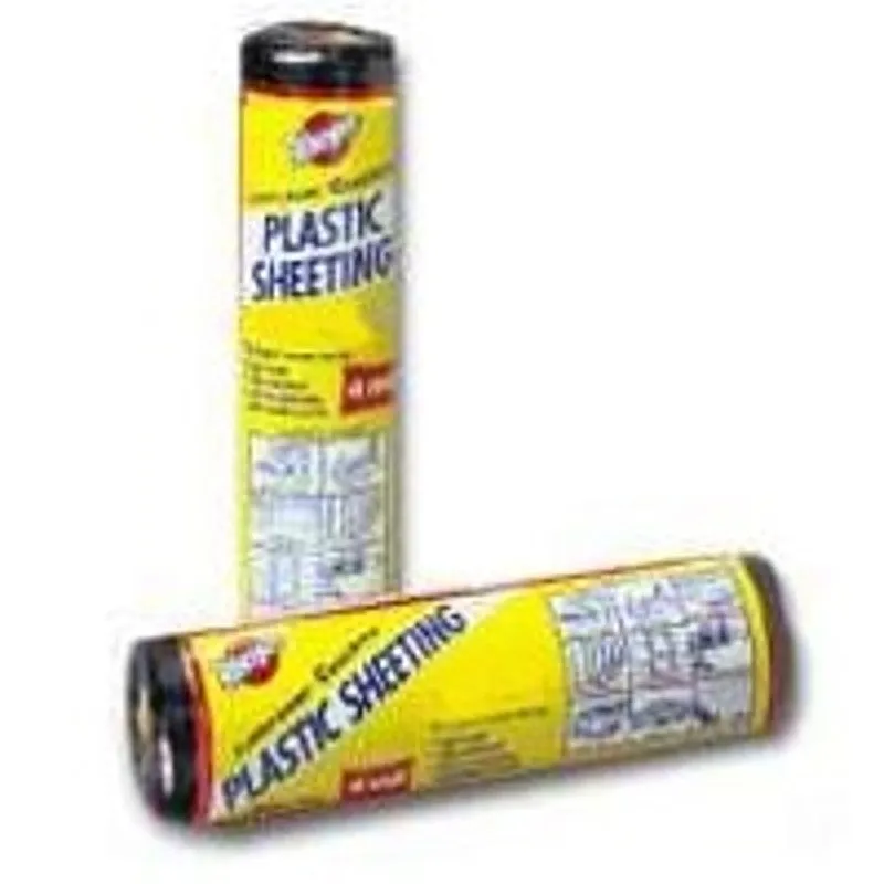 Warp’s 6CH20-B Poly Film, 6 mil Thick, 25 ft L, 20 ft W, Black (Pack of 4)