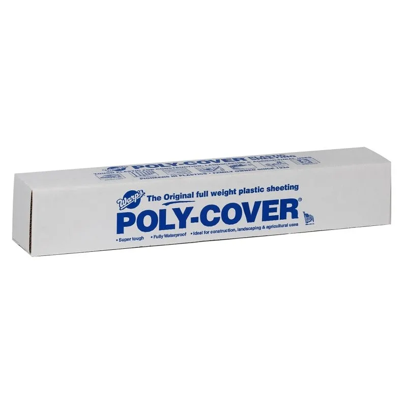 Warp’s 6X4-1C Sheeting Cover, 100 ft L, 4 ft W, 6 mil Thick, Plastic