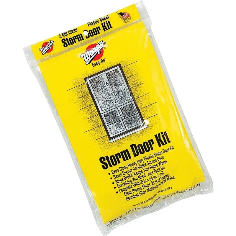 Warp’s Easy-On Series ESD-24 Storm Window Kit, 36 in W, 2 mil Thick, 84 in L, Clear (Pack of 24)