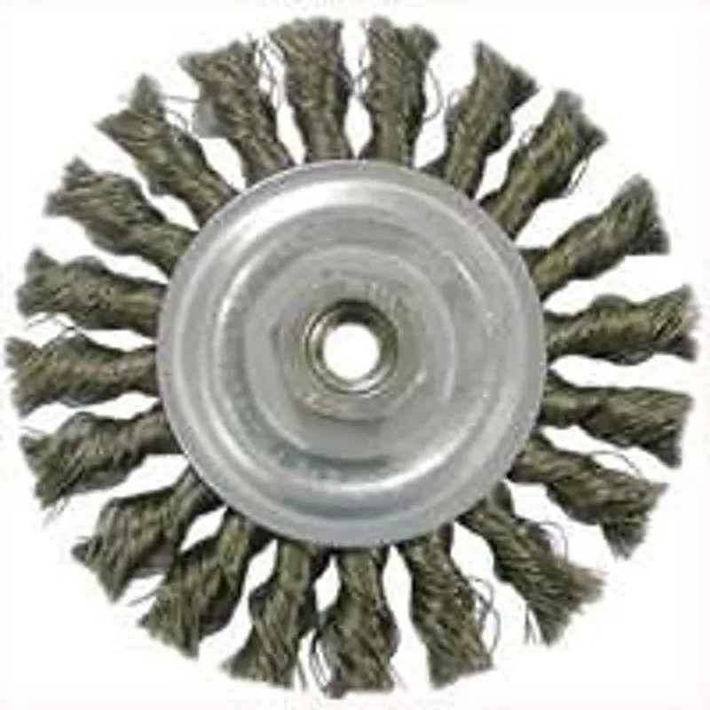 Weiler 36012 Wire Wheel Brush, 4 in Dia, 5/8-11 Arbor/Shank, Steel