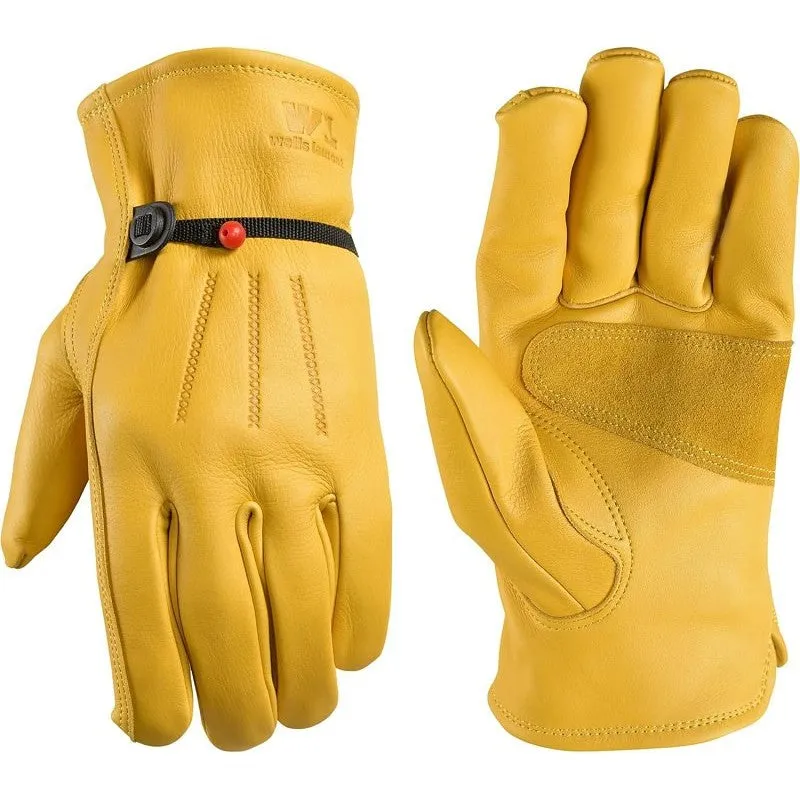 Wells Lamont 1140XX Gloves, Men’s, XXL, Keystone Thumb, Ball and Tape Cuff, Leather, Brown