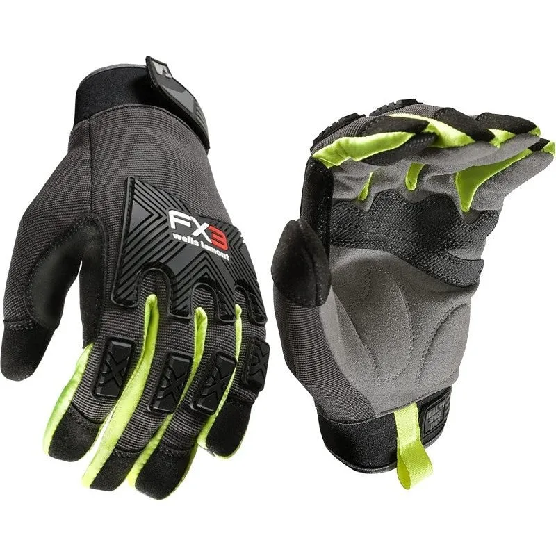 Wells Lamont 7861-XL Gloves, Men’s, XL, Reinforced Thumb, Adjustable Wrist, Hook and Loop Cuff, Black