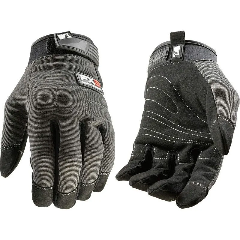 Wells Lamont FX3 7850M All-Purpose Work Gloves, Men’s, M, Adjustable Cuff, Neoprene/Spandex/Synthetic Leather