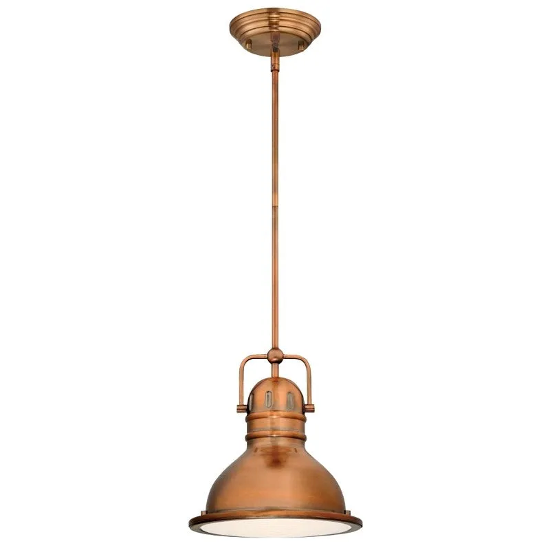 Westinghouse 63084A Mini Pendant Light, 120 V, 1-Lamp, LED Lamp, 800 Lumens, Metal Fixture, Frosted Shade Type