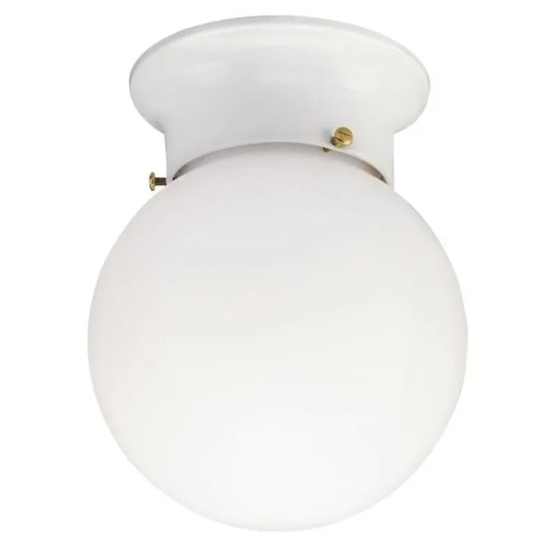 Westinghouse 66607 Ceiling Light Fixture, White Shade, 1-Lamp, White Fixture, 60 W