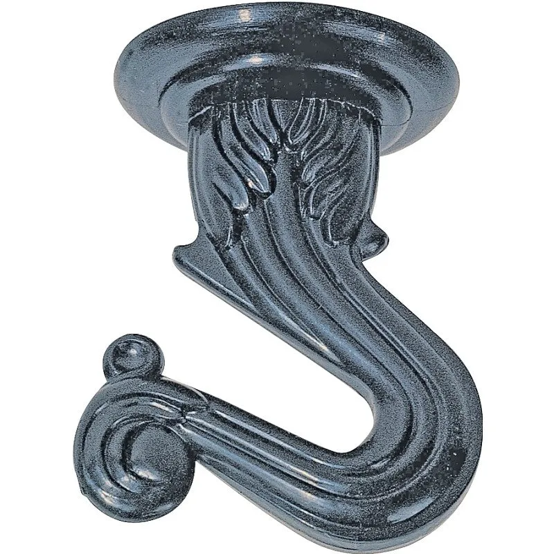 Westinghouse 7045200 Swag Hook, 1-1/2 in L, 1-1/4 in W, 1.06 in H, Metal, Black