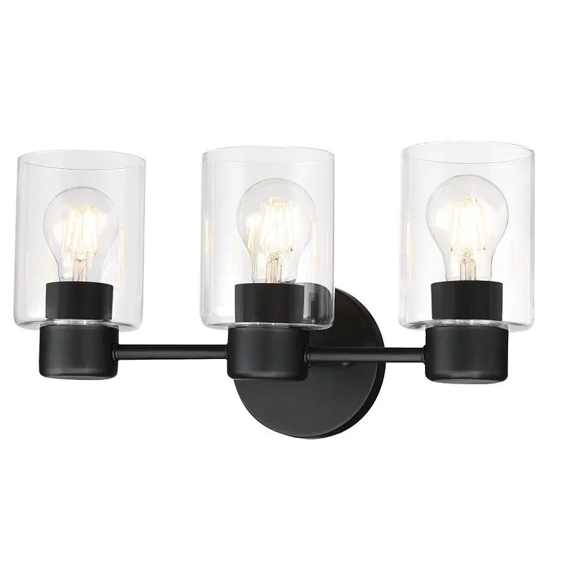 Westinghouse Sylvestre Series 61156 Wall Fixture, 120 V, 3-Lamp, Incandescent, LED Lamp, Steel Fixture