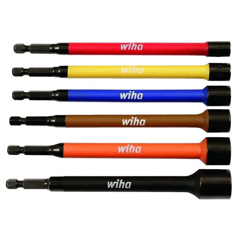 Wiha Color Coded Magnetic Nut Setters 6-Piece