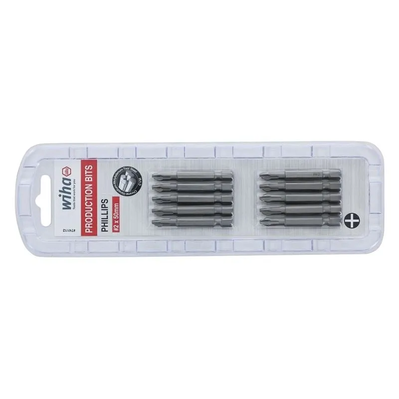 Wiha Phillips Power Bit #2 x 50mm Pack of 10 Bits