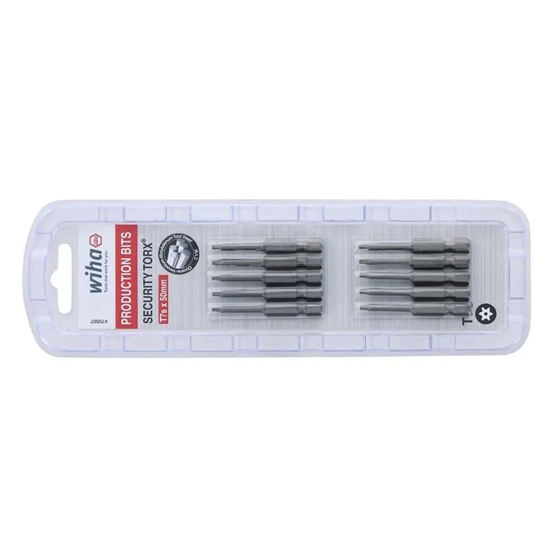 Wiha Security Torx Power Bit T7s Pack of 10 Bits