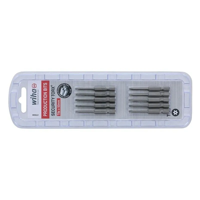 Wiha Security Torx Power Bit T8s Pack of 10 Bits