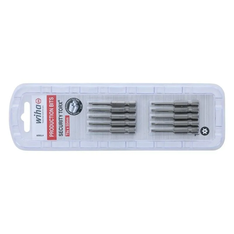 Wiha Security Torx Power Bit T9s Pack of 10 Bits