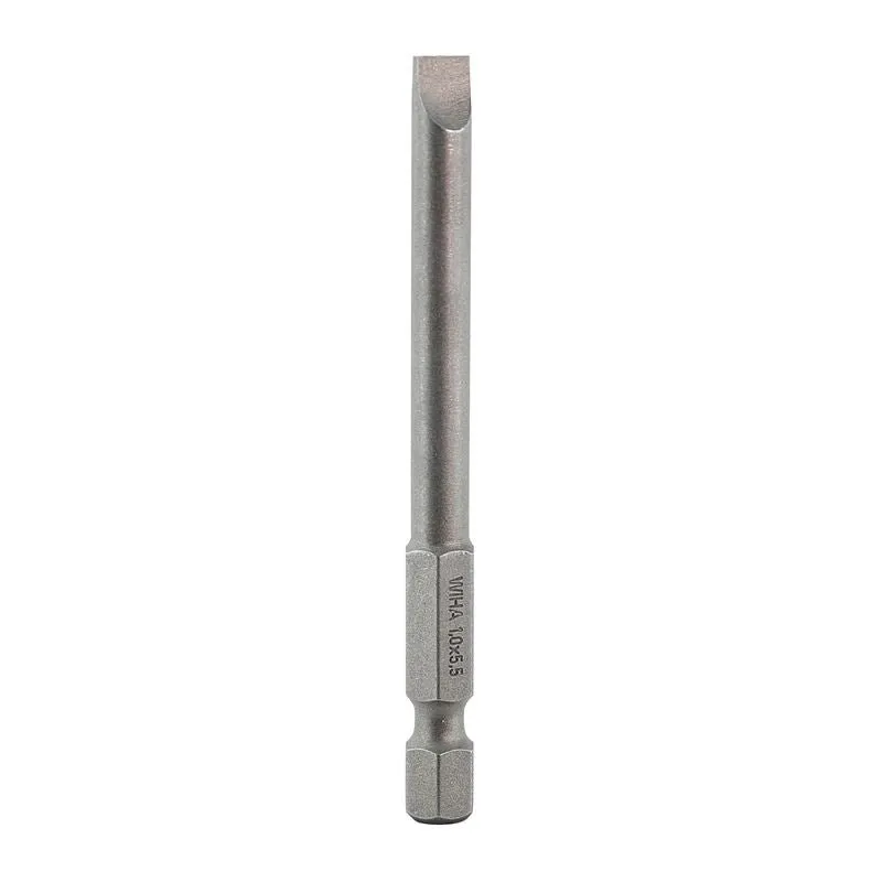 Wiha Slotted Power Bit 5.5 x 70mm Pack of 10 Bits