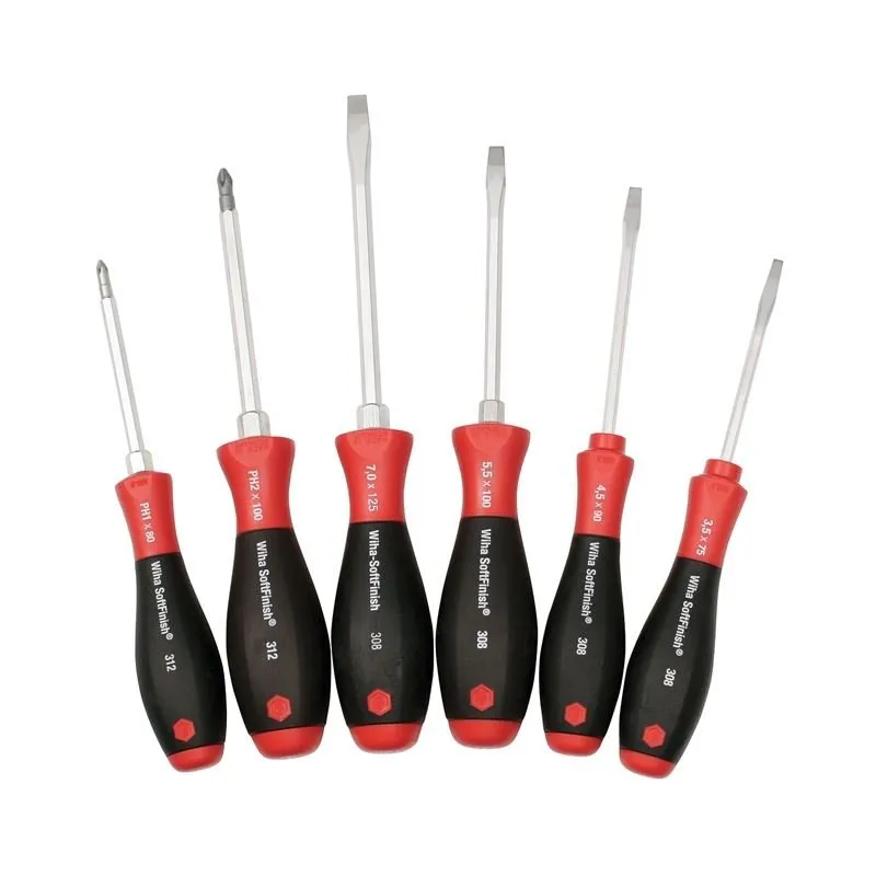 Wiha SoftFinish Heavy Duty Slotted/Phillips 6 Piece Set