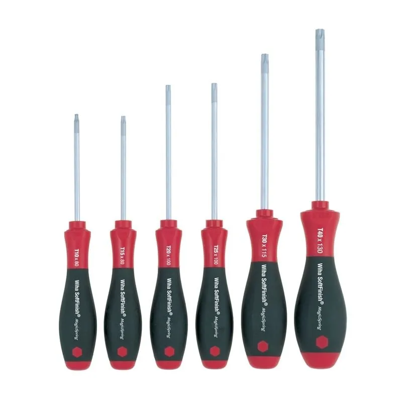 wiha softfinish magicspring torx screwdriver 6 piece set