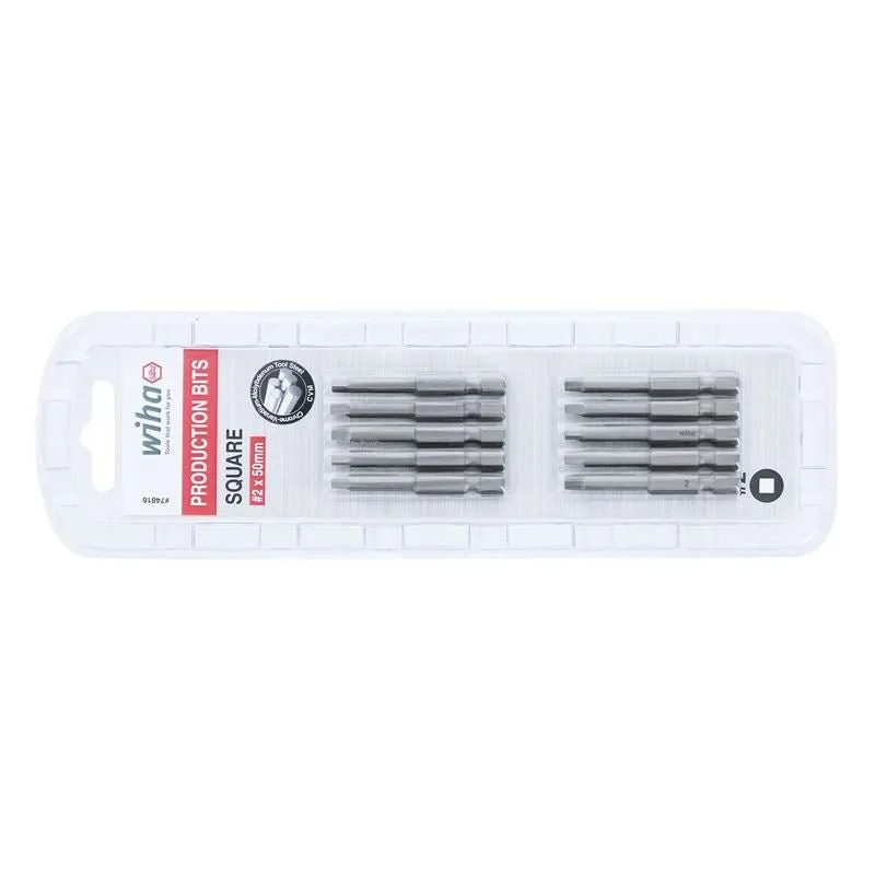 Wiha Square Power Bit #2 x 50mm Pack of 10 Bits