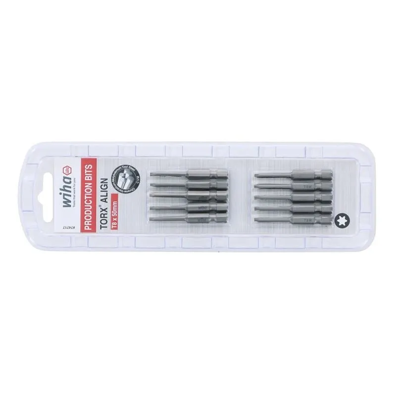 Wiha Torx Align Power Bit T8 x 50mm Pack of 10 Bits