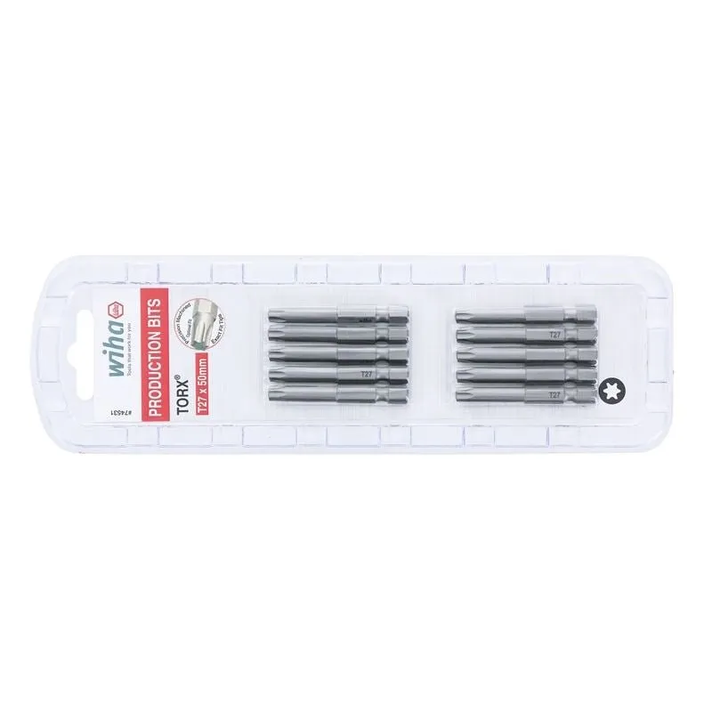 Wiha Torx Power Bit T27 x 50mm Pack of 10 Bits