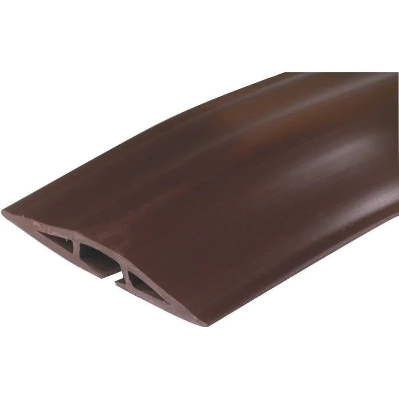 Wiremold CDB-5 Cord Protector, 5 ft L, 2-1/2 in W, Rubber, Brown
