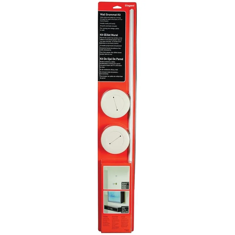 Wiremold CMK 60 Wall Grommet Kit, Ivory