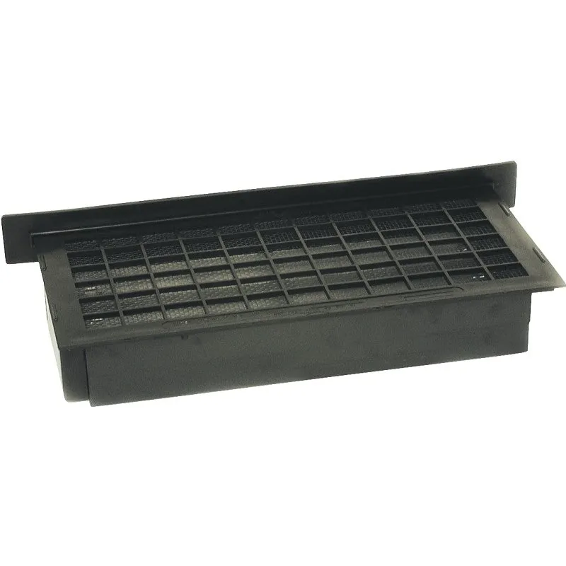 Witten Vent A-ELBLACK Automatic Foundation Vent, 62 sq-in Net Free Ventilating Area, Mesh Grill, Thermoplastic, Black Oxide