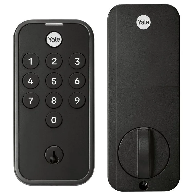 Yale Code Series YED210-NR-BSP Keypad Lock, Grade 3 Grade, Keyed Different Key, Metal, Black Suede, KW1 Keyway