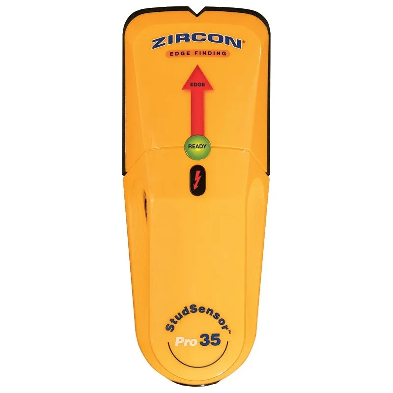 Zircon 69580 Stud Sensor Pro35, 9 V Battery, 3/4 in D Detection, Detectable Material: Metal, Wood