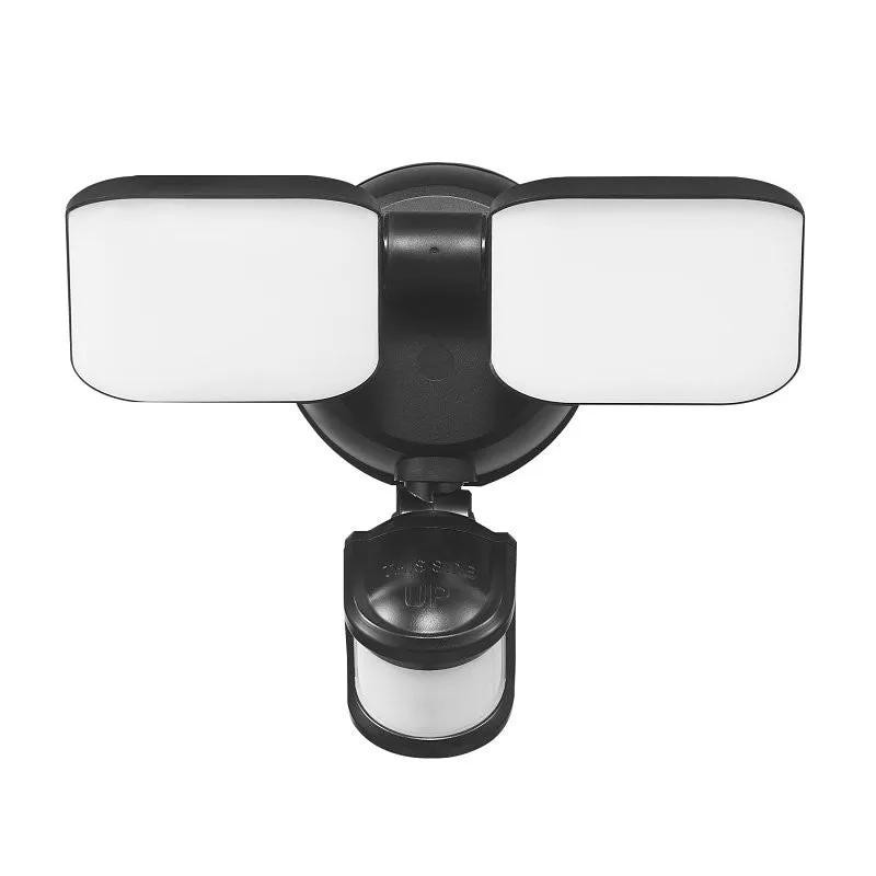 globe 17000208 Security Flood Light, LED Lamp, Daylight, 600 Lumens, 4000 K Color Temp, Black Fixture