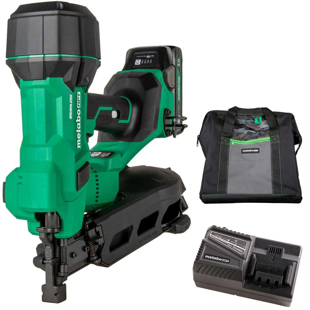metabo HPT 18V MultiVolt™ Brushless 1-3/4″ Coil Roofing Nailer Kit