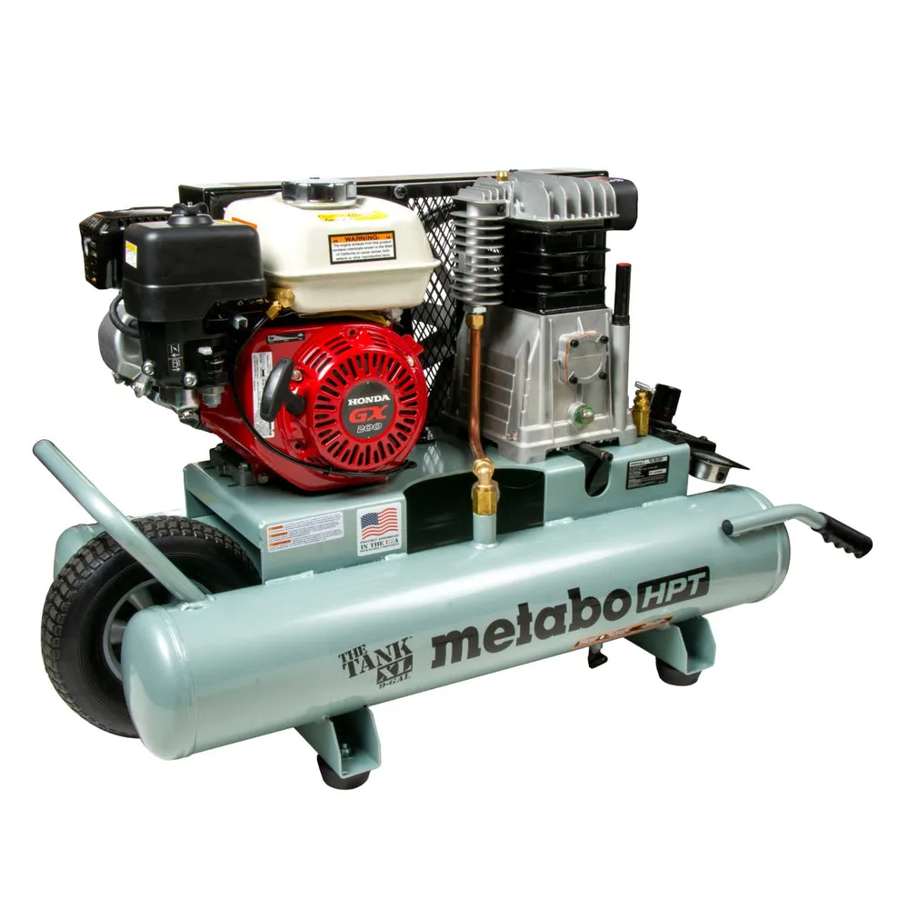 metabo HPT EC2610EAM 9 Gallon Gas Powered Wheelbarrow Air Compressor