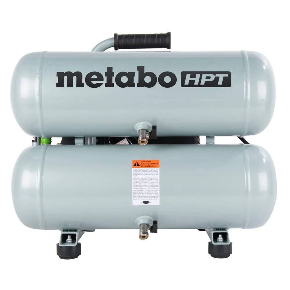 metabo HPT EC99SM 4 Gallon Portable Electric Twin Stack Air Compressor